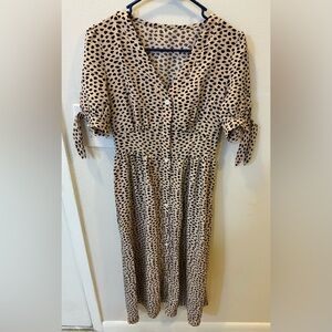 Beachsissi Smocked Waist V Neck Split Maxi
Dress